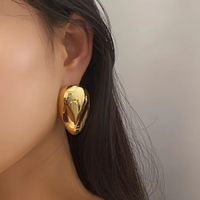 1 Pair Casual Lady Streetwear Geometric Plating Copper Ear Studs main image 3