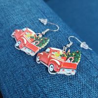 Wholesale Jewelry Ig Style Christmas Tree Santa Claus Snowman Arylic Drop Earrings sku image 4