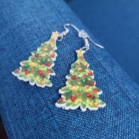 Wholesale Jewelry Ig Style Christmas Tree Santa Claus Snowman Arylic Drop Earrings sku image 6