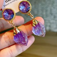Wholesale Jewelry Elegant Retro Geometric Artificial Crystal Drop Earrings sku image 1