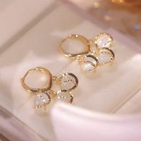 Wholesale Jewelry Elegant Modern Style Geometric Opal Opal Plating Inlay Drop Earrings main image 2