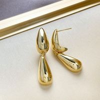 1 Pair Ig Style Simple Style Water Droplets Plating Copper Drop Earrings main image 4