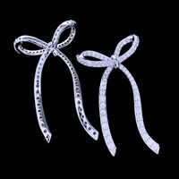 1 Pair Lady Bow Knot Inlay Copper Zircon Ear Studs main image 4