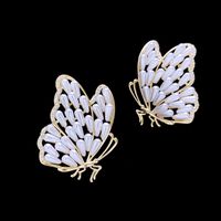 1 Paar Dame Klassischer Stil Schmetterling Kupfer Ohrringe main image 2