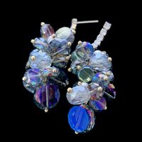 1 Paire Dame Fruit Incruster Le Cuivre Cristal Artificiel Boucles D'oreilles main image 3