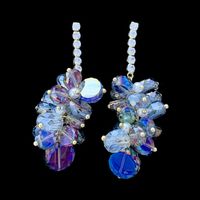 1 Pair Lady Fruit Inlay Copper Artificial Crystal Drop Earrings main image 1