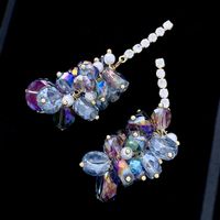 1 Pair Lady Fruit Inlay Copper Artificial Crystal Drop Earrings main image 5