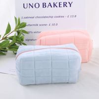 Solid Color Plush Class Learning Korean Style Pencil Case main image 3