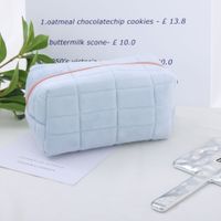 Solid Color Plush Class Learning Korean Style Pencil Case sku image 2