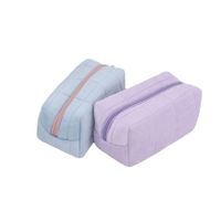 Solid Color Plush Class Learning Korean Style Pencil Case main image 5
