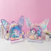 Enfants Toutes Les Saisons Tpu Licorne Mignon Style Bcbg Carré Fermeture Éclair Sac À Dos Fonctionnel main image 1