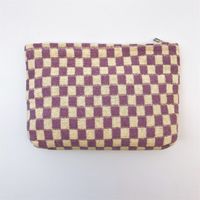Basic Plaid Knit Square Makeup Bags main image 4