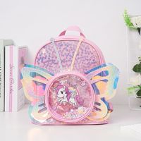 Kid's All Seasons Pu Leather Cartoon Cute Preppy Style Square Zipper Functional Backpack main image 5