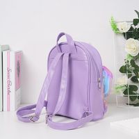 Kid's All Seasons Pu Leather Cartoon Cute Preppy Style Square Zipper Functional Backpack main image 4