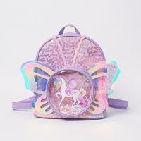 Kid's All Seasons Pu Leather Cartoon Cute Preppy Style Square Zipper Functional Backpack main image 3