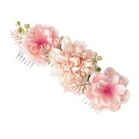 Elegant Pastoral Flower Cloth Insert Comb sku image 1