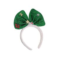 Women's Cartoon Style Simple Style Letter Bow Knot Snowflake Arylic Cloth Sequins Three-dimensional Hair Band main image 6