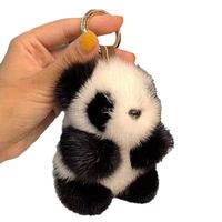 Cute Panda Plush Bag Pendant Keychain main image 5