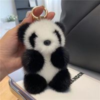 Cute Panda Plush Bag Pendant Keychain main image 4