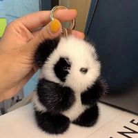 Cute Panda Plush Bag Pendant Keychain main image 3