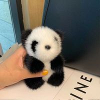Cute Panda Plush Bag Pendant Keychain main image 2