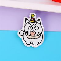 Ins Style Cute Cartoon Acrylic Kitten Brooch Badge Wholesale Clothes And Bags Pendant Patch Jewelry Pin sku image 7