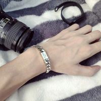 Rétro Style Simple Couleur Unie Le Cuivre Placage Hommes Bracelets main image 4