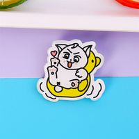 Ins Style Cute Cartoon Acrylic Kitten Brooch Badge Wholesale Clothes And Bags Pendant Patch Jewelry Pin sku image 5