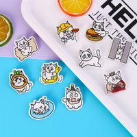 Ins Style Cute Cartoon Acrylic Kitten Brooch Badge Wholesale Clothes And Bags Pendant Patch Jewelry Pin main image 1