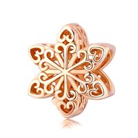 Casual Shiny Snowflake Sterling Silver Inlay Zircon Jewelry Accessories sku image 2
