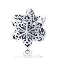 Casual Shiny Snowflake Sterling Silver Inlay Zircon Jewelry Accessories sku image 1