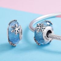 Casual Shiny Snowflake Sterling Silver Inlay Zircon Jewelry Accessories main image 5
