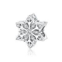 Casual Shiny Snowflake Sterling Silver Inlay Zircon Jewelry Accessories sku image 4