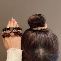 Tiktok Same Korean Style High-grade Hair Rope High Elastic Large Intestine Hair Band Rubber Band Hair-binding Hair Tie Height Hair Accessory For Ponytail main image 3