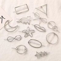 Simple Style Geometric Moon Bow Knot Alloy Plating Hair Clip main image 4