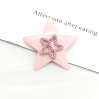 Star Moon Barrettes Super Beautiful Girl Side Clip Star Moon Bang Clip Fashion Five-pointed Star Cropped Hair Clip Barrettes Side Clip sku image 1