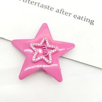 Star Moon Barrettes Super Beautiful Girl Side Clip Star Moon Bang Clip Fashion Five-pointed Star Cropped Hair Clip Barrettes Side Clip sku image 2