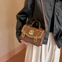 Women's All Seasons Pu Leather Solid Color Streetwear Sewing Thread Square Magnetic Buckle Shoulder Bag Handbag Messenger Bag main image 2
