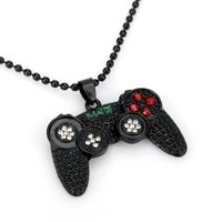Diamond-embedded Game Machine Handle Necklace Childhood Memory Necklace Ornament Hip-hop Hipster Men's Ornament Wholesale main image 5