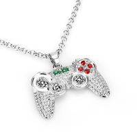 Diamond-embedded Game Machine Handle Necklace Childhood Memory Necklace Ornament Hip-hop Hipster Men's Ornament Wholesale main image 4