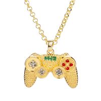 Diamond-embedded Game Machine Handle Necklace Childhood Memory Necklace Ornament Hip-hop Hipster Men's Ornament Wholesale sku image 3