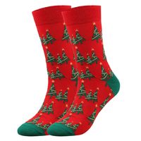 Unisex Christmas Cartoon Cotton Blending Crew Socks A Pair sku image 7
