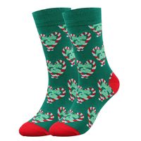 Unisex Christmas Cartoon Cotton Blending Crew Socks A Pair sku image 3