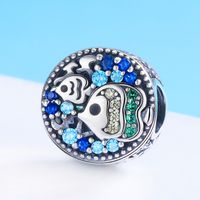 Casual Animal Dolphin Bear Sterling Silver Inlay Glass Zircon Jewelry Accessories main image 7