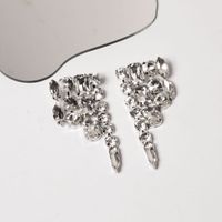 1 Pair Ig Style Exaggerated Water Droplets Inlay Sterling Silver Rhinestones Drop Earrings sku image 3