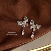 1 Pair Elegant Vintage Style Geometric Enamel Stoving Varnish Plating Metal Artificial Gemstones Artificial Pearls Earrings sku image 43