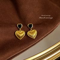 1 Pair Elegant Vintage Style Geometric Enamel Stoving Varnish Plating Metal Artificial Gemstones Artificial Pearls Earrings sku image 45
