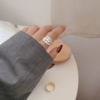 Simple Style Solid Color Sterling Silver Gold Plated Rings In Bulk sku image 1