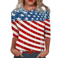 Women's T-shirt Long Sleeve T-shirts Printing Ethnic Style Color Block main image 5