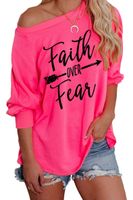 Women's T-shirt Long Sleeve T-shirts Printing Patchwork Casual Letter main image 3